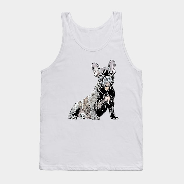 French Bulldog Pop Art Dog Owner Gift Tank Top by T-Shirt Dealer